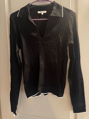 Madewell Black slim fit sweater/top like new